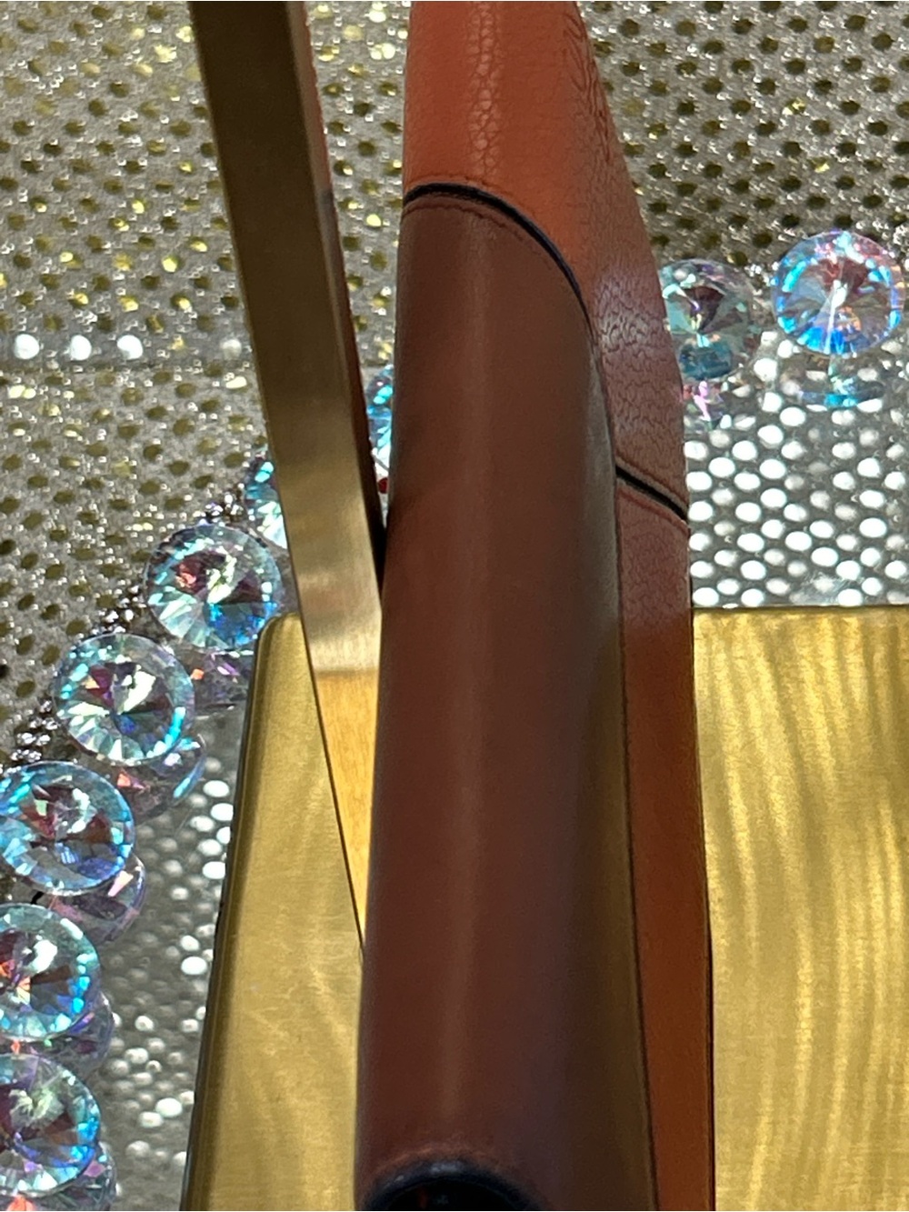 Loewe Puzzle Leather Envelope Clutch on a Chain Approx. 7.5 x 3.5 - Picture 8 of 17